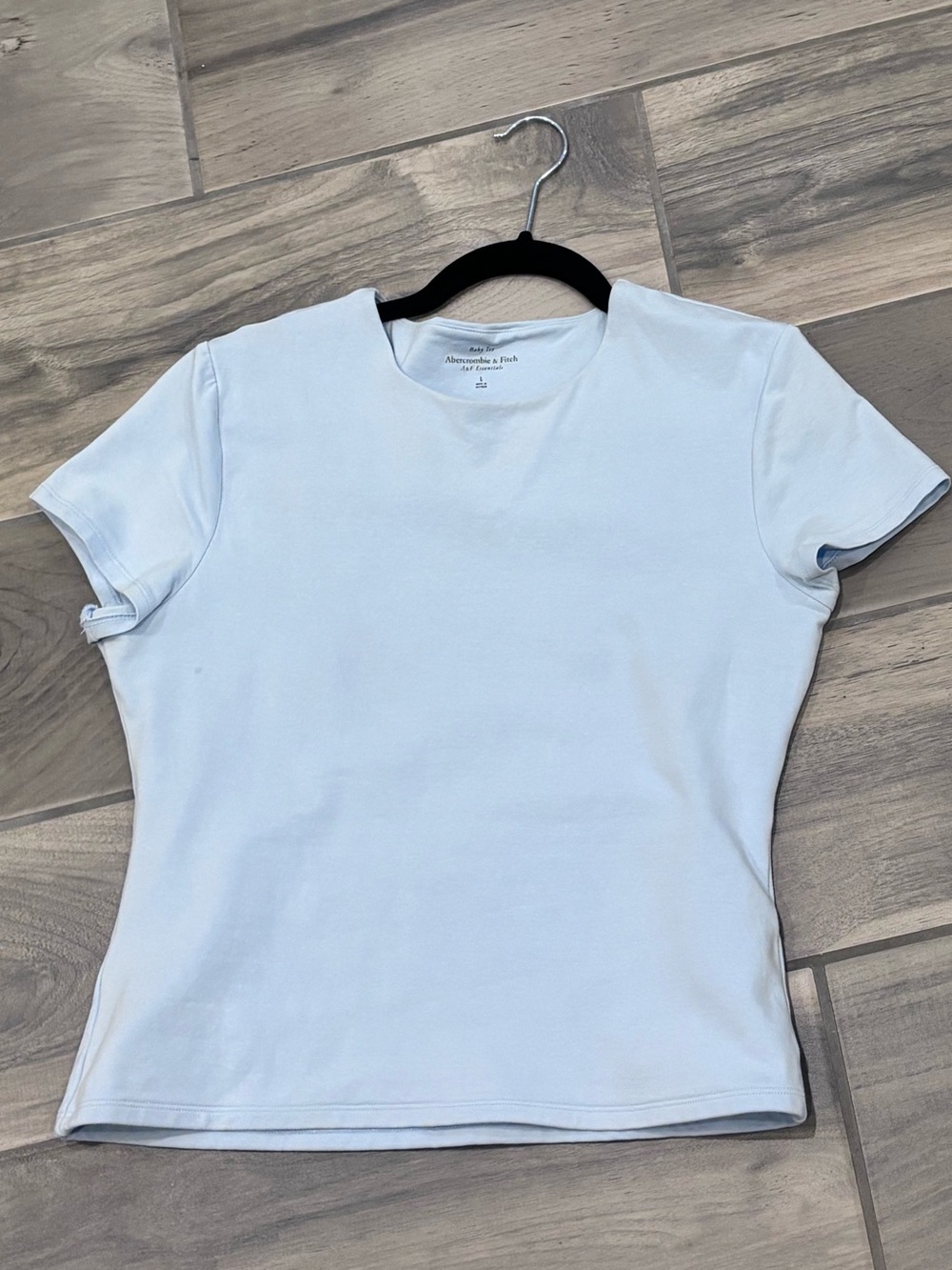 Abercrombie & Fitch Women's Short Sleeve Tee in Pale Blue